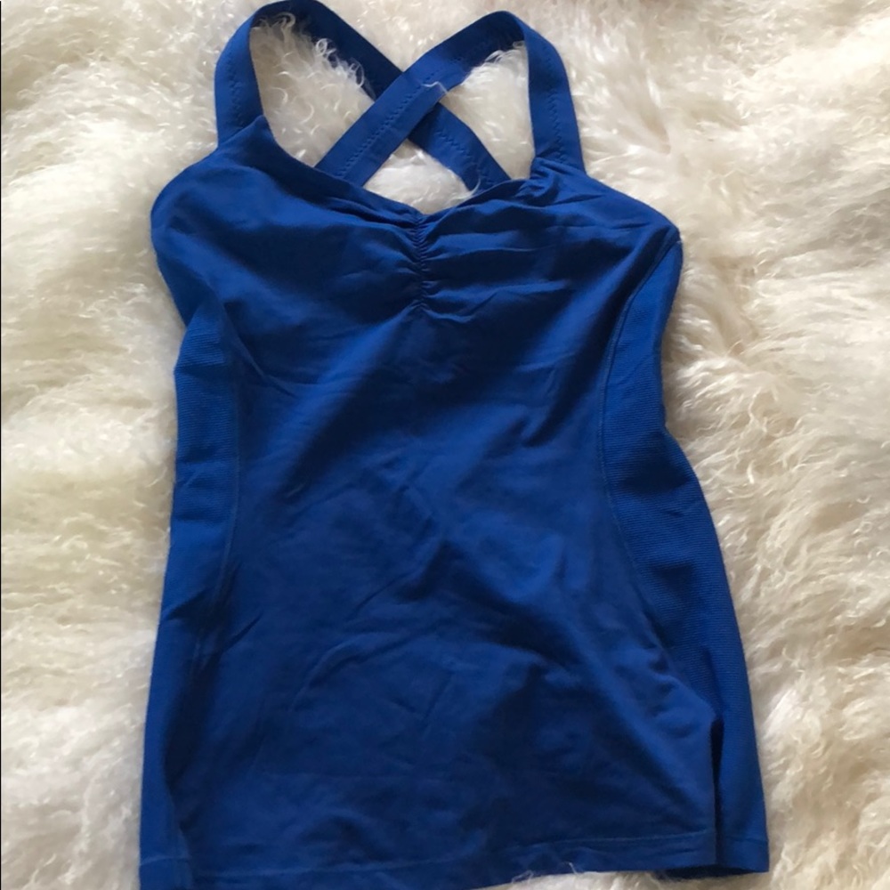 Lululemon open back top size 4